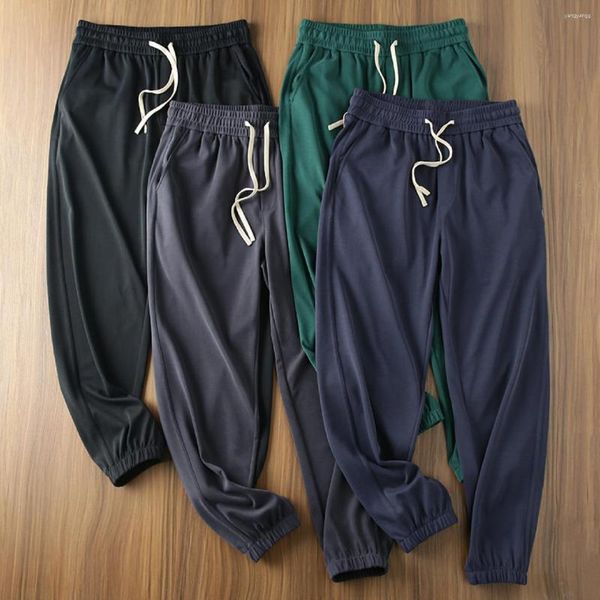 Calça masculina Moletom Masculino Algodão Pesado Esportes Ginásio Calças largas Custom Casual Track Harém Joggers