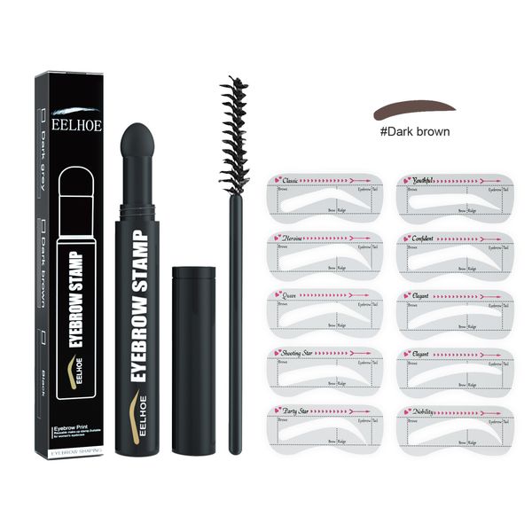 Sopracciglio Timbro Enhancer Shaping Kit Impermeabile Contorno Stencil Tinta Stick naturale Linea sottile One Step Brow Stamps Sopracciglio E376