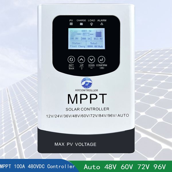 100A 48V 60V 72V 96V MPPT Güneş Pil Şarj Denetleyicisi PV Regülatörü 480VDC Lifepo4 Lityum Jel Pil