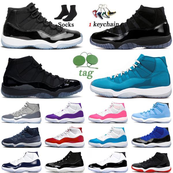 Tênis de basquete Jumpman 11 High 11s Trainer Cherry Womens Shoe Cool Grey Bred Purple Jubilee 72-10 Space Jam Cap and Gown Mens Trainers Pantone Georgetown Sneakers