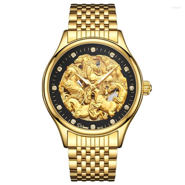 Orologi da polso Modello per cavalli uomini orologi Top Hollo Proof Automatic Mechanical Sport orologio per acciaio inossidabile RELOJ