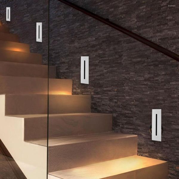 Lampada da parete Ressessed Stair Light LED Floor Step Decorazione domestica Scale esterne Luci notturne impermeabili