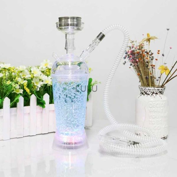 MERCURY Set di narghilè a led protettivi con pipa ad acqua Tuta da tabacco in acrilico Narguile Shisha Bottiglia completa Accessori per fumatori HKD230809