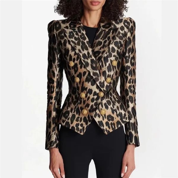 Damen Jacken traf Frau Blazer Satin 3D-Leopardenmuster Korsett Frauen Jacken Mäntel Y2K Kleidung Mode zweireihige Tops BH 230808