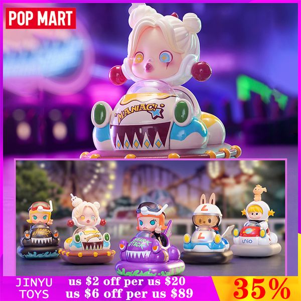 Caixa cega Original POP MART POPCAR Park Bumper Car Series Mystery Box Boneca Cute Anime Figure Trendy Toys Model Children's Holiday Gift 230808