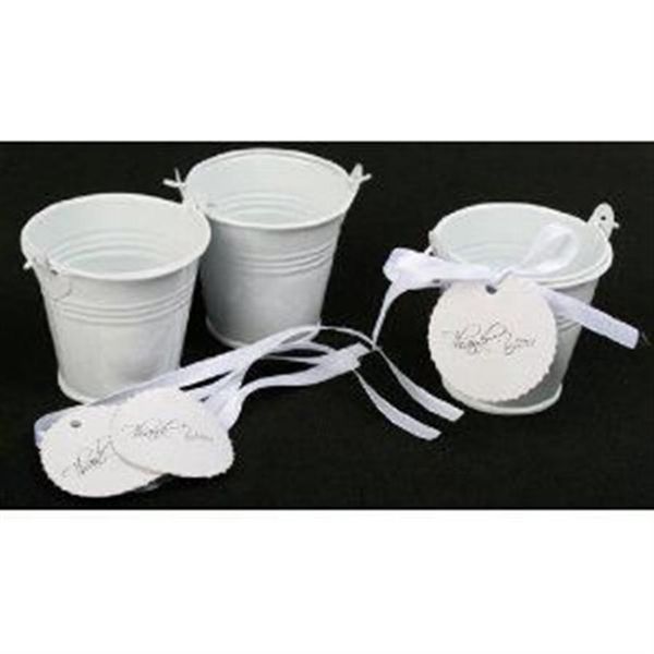 Lote de 100 pçs Branco Mini balde para lembrancinhas de casamento latas para lembrancinhas baldes de lata caixa de doces para lembrancinhas latas 203V