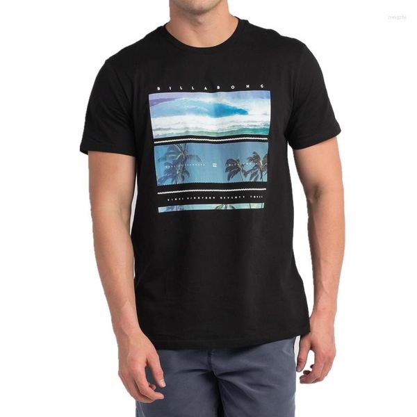Herren-T-Shirts, Herren-T-Shirt mit Surf-Strand-Grafik