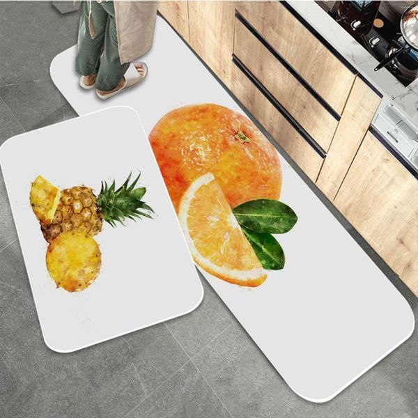 Tappeti Carino Acquerello Frutta Stampata Flanella Tappetino Bagno Decor Tappeto Antiscivolo Per Soggiorno Cucina Benvenuto Zerbino