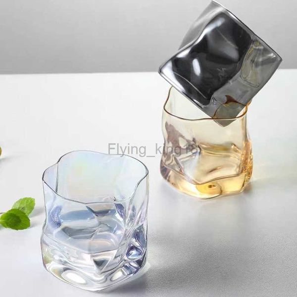 Unregelmäßiges Whiskyglas, Kristall, altmodisch, Whiskey-Bar, Weinglas, Becher, Wodka-Tasse, HKD230809