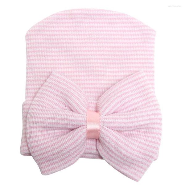 Boinas chapéu bebê menina gorro com laço rosa chegando em casa roupa 5 peças