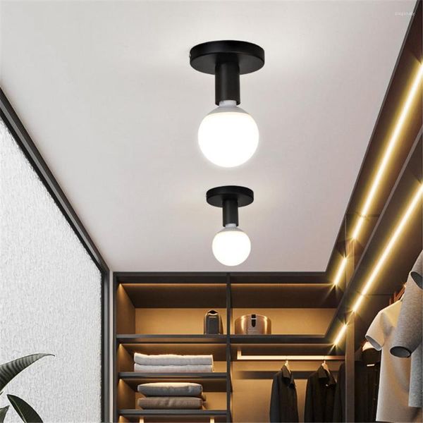Candeeiros de teto Quarto Sala de jantar Sala de jantar Industrial Decoração de corredor de metal Simples Varanda Lâmpada de luz para estudo Casa retrô