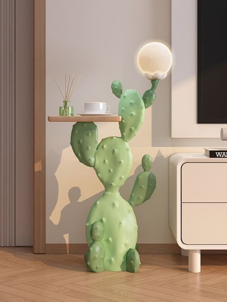 Oggetti decorativi Figurine Cactus Flower Statue 78cm Soggiorno Decorazioni per pavimenti Scultura Mobile TV Divano Vassoio portaoggetti Camera da letto Lampada lunare Ornamento Regalo 230809