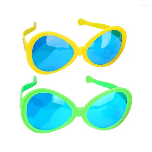 Солнцезащитные очки 2 швейцах забавные очки для вечеринки поставки реквизит негабаритный пластиковый фестиваль праздничный портативный декоративный ребенок