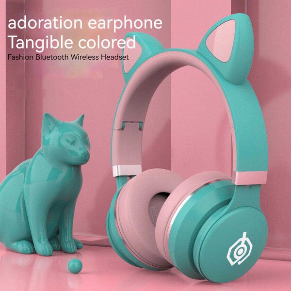 Cartoon Cat Ears Wireless Bluetooth Hearset Hkd230809