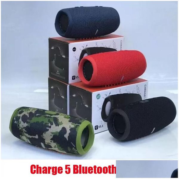 Altoparlanti portatili Charge 5 Altoparlanti Bluetooth con Charge5 Mini Mini Supporto subwoofer impermeabile per esterni per esterni TF Scheda USB UPS/FE DHXLF 17