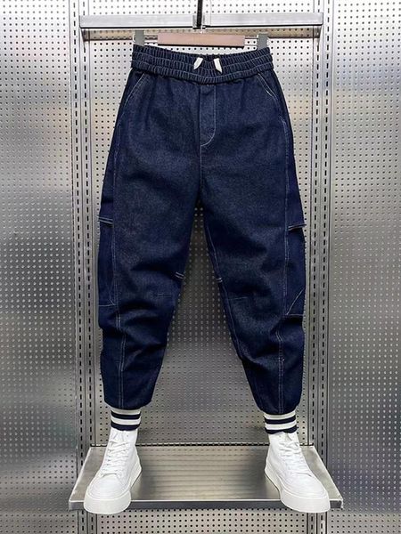 Jeans da uomo Harem Denim Pant Hip Hop Harajuku Baggy Pantaloni larghi di lusso di alta qualità in streetwear di moda