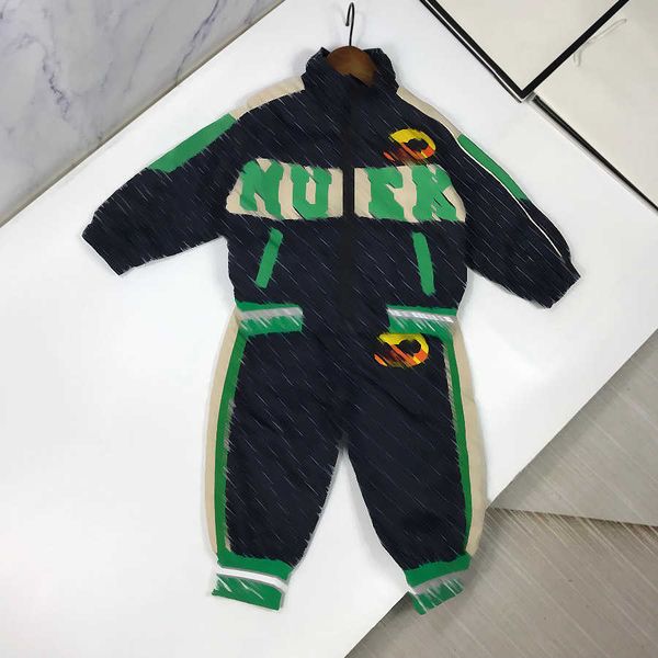 Agasalho de treino infantil de outono, estampa de desenhos animados, conjuntos casuais para meninos e meninas, roupas de design para crianças, uniformes de beisebol de manga longa, moletom com capuz, calça de moletom, conjunto infantil