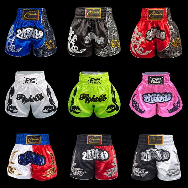 Shorts masculinos Shorts MMA Professional Amateur Kickboxer Boxe Shorts Womens Mens Kids Boys Girls Bordado MuayThai Short Short Fight Wear 230808