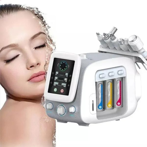 Profesyonel Yüksek Frekans 6 Arada 1 Hidrafacial Makine H2O2 Hidrojen Aqua Peel Oksijen Hidro Kırışıklık Çıkartma Spa Kullanım Güzellik Ekipmanları