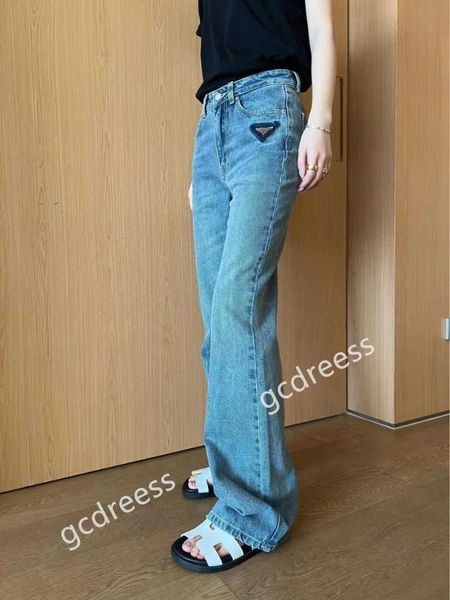 2023SS Jeans alla moda da donna Top Designer Abbigliamento di marca Giacca con cappuccio da donna Jeans casual Pantaloni Jeans blu Pantaloni da lavoro neri Pantaloni larghi Cappotto da uomo nero