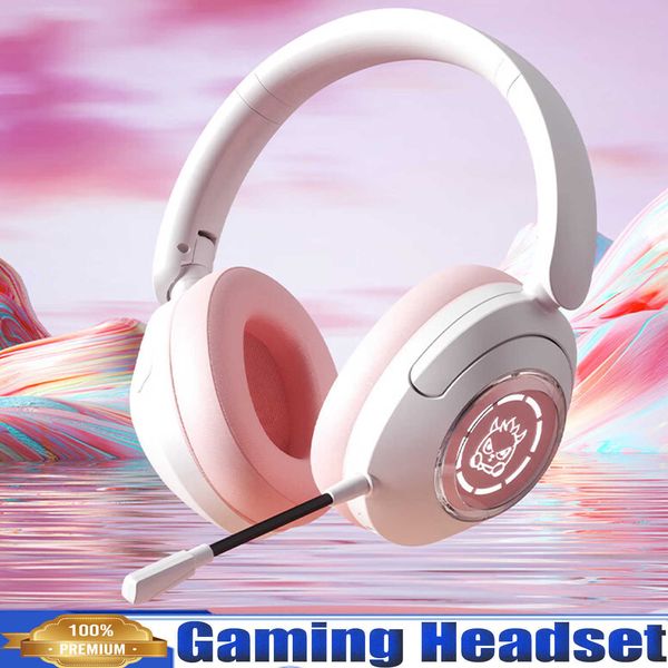 Oyun Kulaklık 3D HIFI STEREO SES LED Işık Değişikliği Çıkarılabilir Mikrofon Kablolu Kulaklık PC İPhone Mac Dizüstü PS4 PS4 PS5 HKD230809