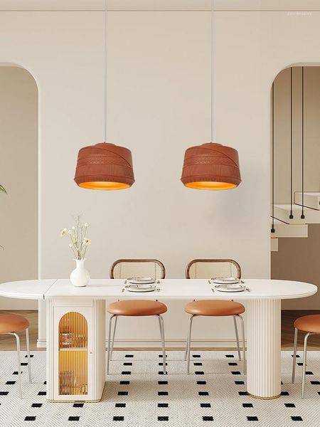Pendelleuchten Französisches Retro-Restaurant Wabi-Sabi-Kronleuchter Minimalistisches Arbeitszimmer Schlafzimmer LED-Leuchten Café-Raumdekor Lamparas Colgantes Para Techo