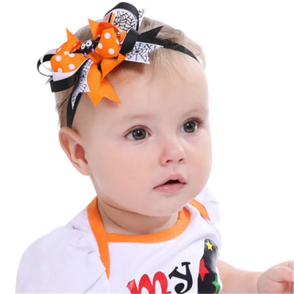 50pcs Fasce per bambini Pollici Nastro in grosgrain Archi Fasce per capelli in nylon Accessori per neonati Neonati Bambini GirlZZ