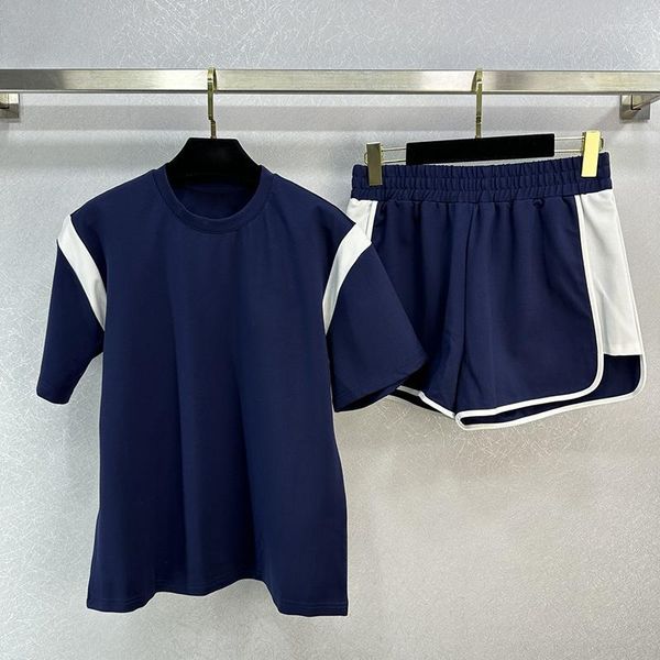 Женские спортивные костюмы 2023 летняя спортивная одежда цвета костюма сопоставление футболка для обычной одежды с коротким рукавом костюм модного костюма