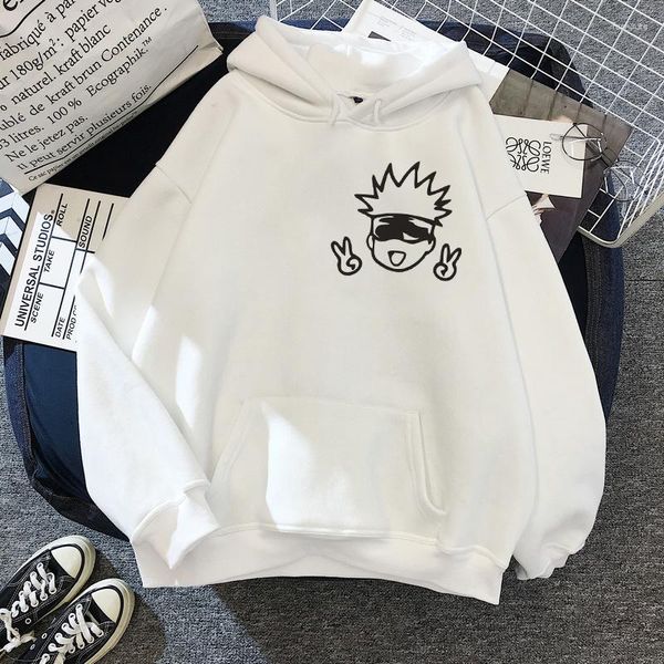 Felpe con cappuccio da uomo Anime Jujutsu Kaisen Men Yuji Itadori Cartoon Felpe Kawaii Gojo Satoru Graphic Streetwear Uomo Y2k Abbigliamento Hip Hop