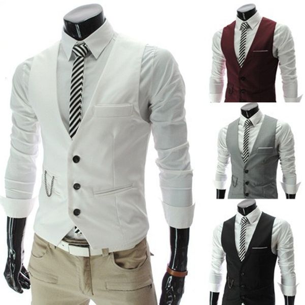 Coletes Masculinos Chegada Vestido Coletes Para Homens Colete Slim Fit Masculino Terno Colete Masculino Colete Gilet Homme Casual Sem Mangas Formal Jaqueta de Negócios 230808