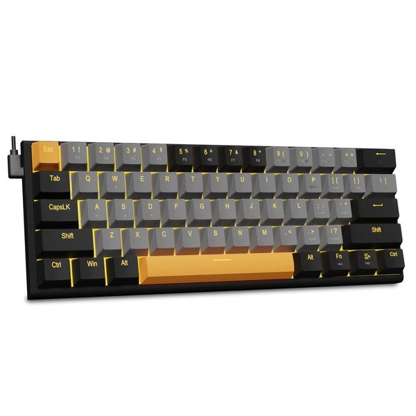 Z11 USB mechanische Gaming-Tastatur mit Kabel, roter Schalter, 61 Tasten, Gamer, Russisch, Brasilianisches Portugiesisch, für Computer, PC, Laptop