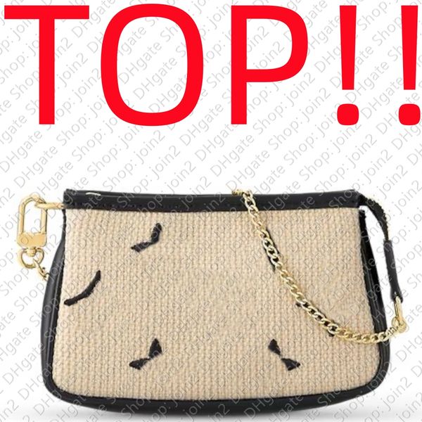 Abendtaschen TOP. M82472 MINI POCHETTE ACCESSOIRES Designer Lady Handtasche Handtasche Tote Shopper Satchel Clutch Chain Hobo Envelope Bag By the Pool