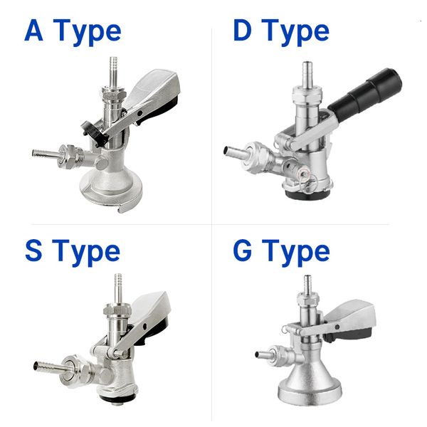 Copos Tipo A D S G Barril de Chopp Acoplador Dispensador de Torneira Fabricação em Casa Conectores de Alta Qualidade Acopladores 230808