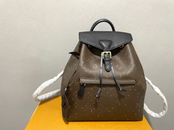 M45205 Designer-Tasche Montsouris BB-Rucksack im Luxus-Stil, modische Packungen, Damen-Rucksack, Handtaschen, geprägte Blumen, Kordelzug, Schultaschen, klassische Studententasche, Geldbörse