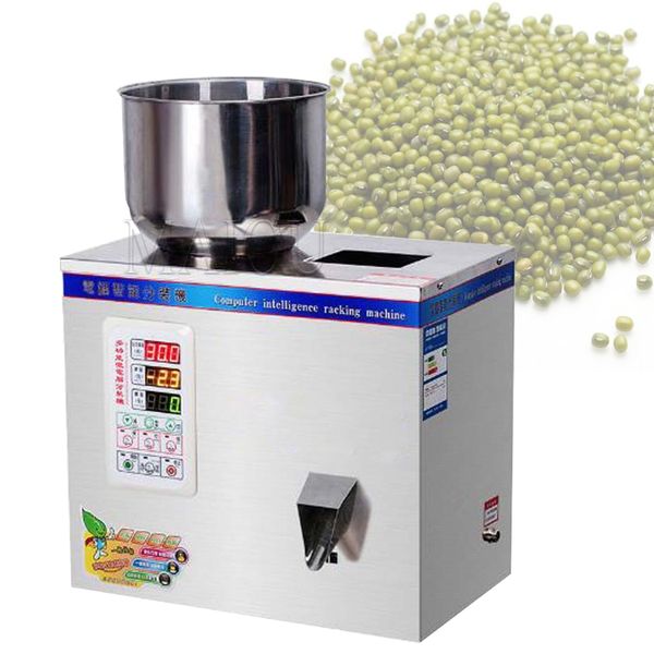 110/220 V Macchina di Rifornimento Automatica di Polvere di Particelle di Pesatura di Grano Semi di Frutta Sale Imballaggio di Riempimento 20-200g Divisore