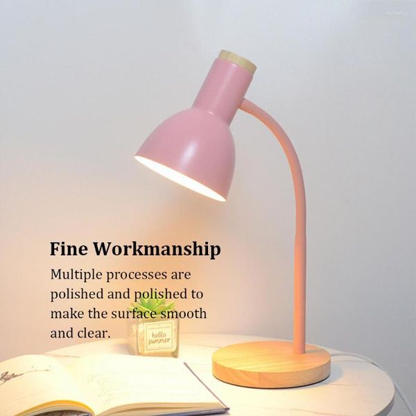 Tischlampen Schreibtisch Leselampe Klappbare Plug-In-LED-Schlauchleuchte Einfache moderne dekorative Beleuchtung Schlafzimmergerätedekorationen Rosa 5W