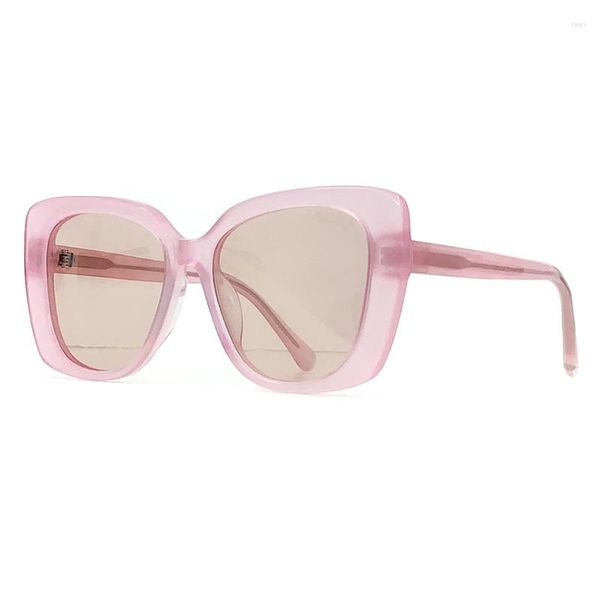 Occhiali da sole Luxury Female Super Cat's Eye Montatura spessa Hipster Occhiali colorati 2023 Fashion Protezione solare