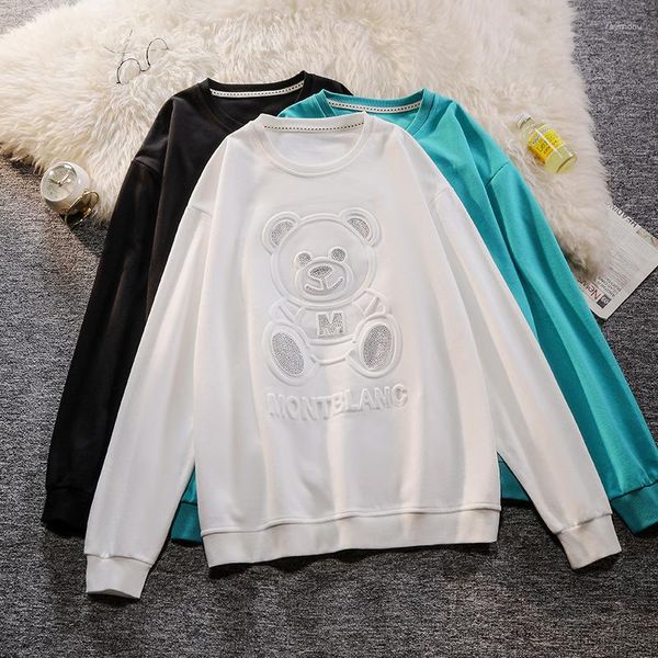 Moletons femininos CGC 2023 Autumn Woman Casual Kawaii Cartoon Print Sweatshirts Tops de manga comprida Oversize Itself Feminino coreano Anime Hoody