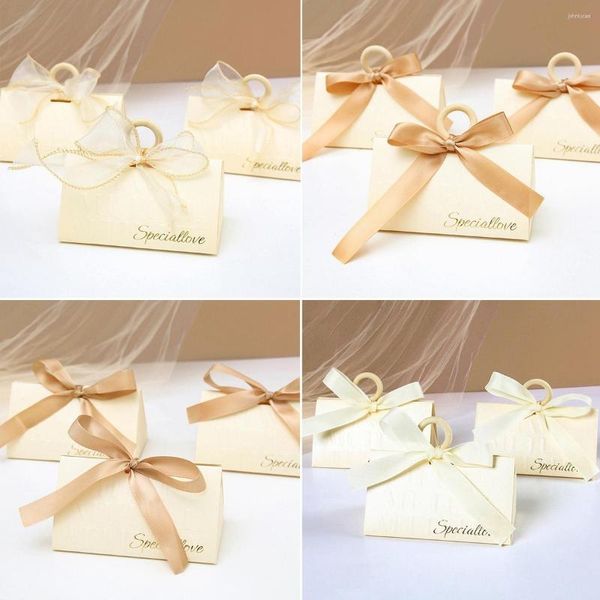 Confezioni regalo Confezione regalo da 5 pezzi per la festa di compleanno, matrimonio, cioccolato, cartone fai-da-te, sacchetti di caramelle, carta portatile