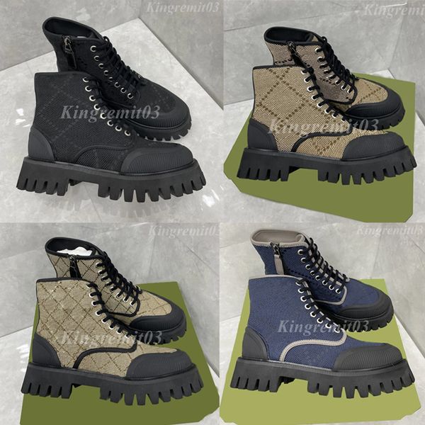 Designer Desert Boots Druck Plateau Bootie Damen Stiefeletten Canvas Stickerei Stiefel Diamond Leder Boot Jacquard Boot