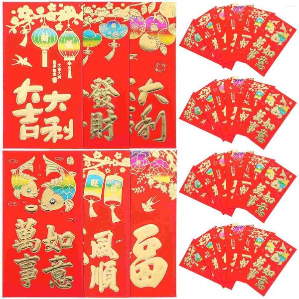 Confezione regalo lunga busta rossa borsa tascabile tradizionale stile cinese delicato Hong Bao Year's Money