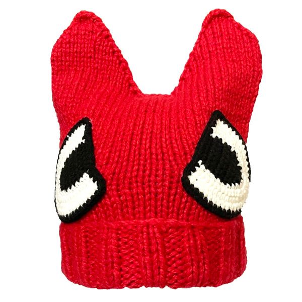 Gorro Gorros de Caveira Olhos Grandes Orelhas de Malha Gorros de Festa Traje de Halloween Chapéu de Presente S para crianças 48 50cm L adulto 53 61cm 230808