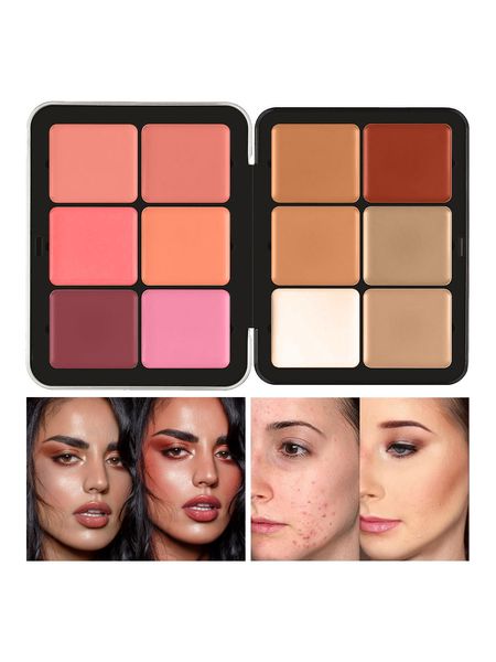 Concettore a 12 colori Blush set naturale Bullemising Bulleting Evidenziatore 16 palette con contour per viso impermeabile Custom 230808