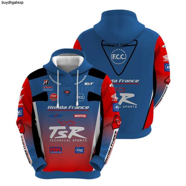 OJPM 2023 Формула -1 Мужские толстовки моды F1 Racing Team New Street Style Shape EWC Outdoor езда на велосипеде езда на велосипеде езда на велосипеде uelfize Honda France Spring Owner Tops