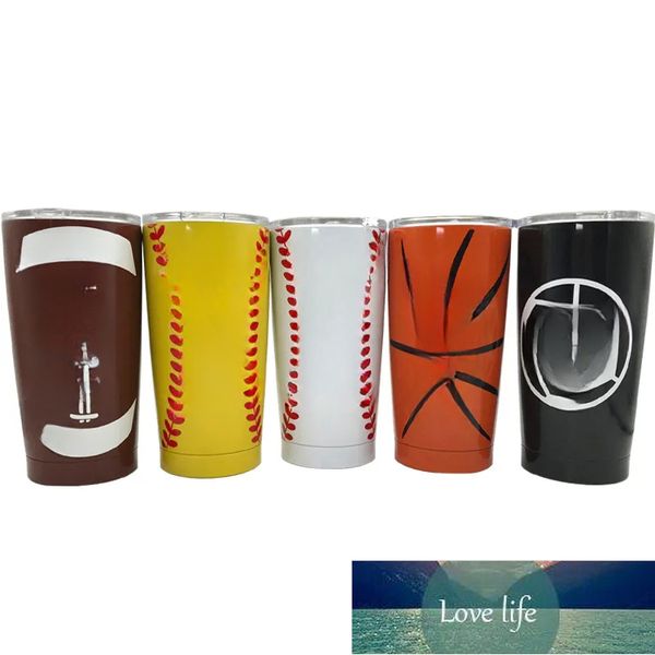 Tazze da baseball in acciaio inossidabile All-math Tazze da 600 ml Softball Tazza da viaggio in metallo Bottiglia d'acqua per auto Tazze isolate sottovuoto