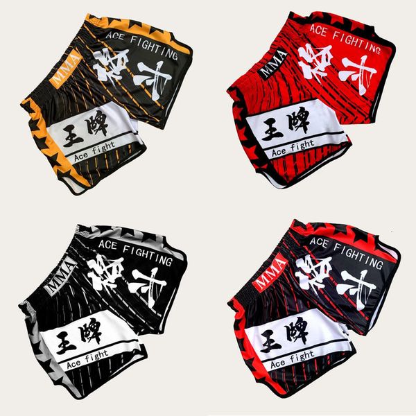 Pantaloncini da uomo Grande vendita Pantaloni da boxe Stampa Pantaloncini Kickboxing Fight Grappling Short Tiger MMA Pantaloncini da boxe Abbigliamento Sanda all'ingrosso 230808