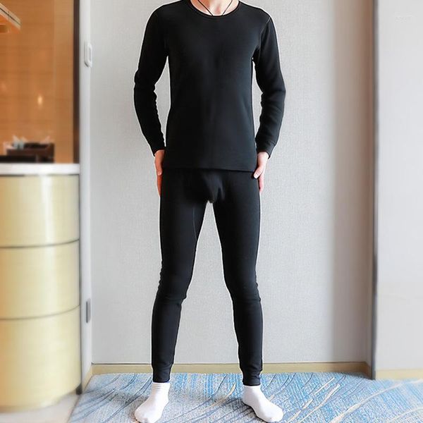 Мужское тепло -нижнее белье Мужчины Зимние длинные Джонс Мужские установили сексуальные докварны джинсы брюки флисовая зона мужчина пижама