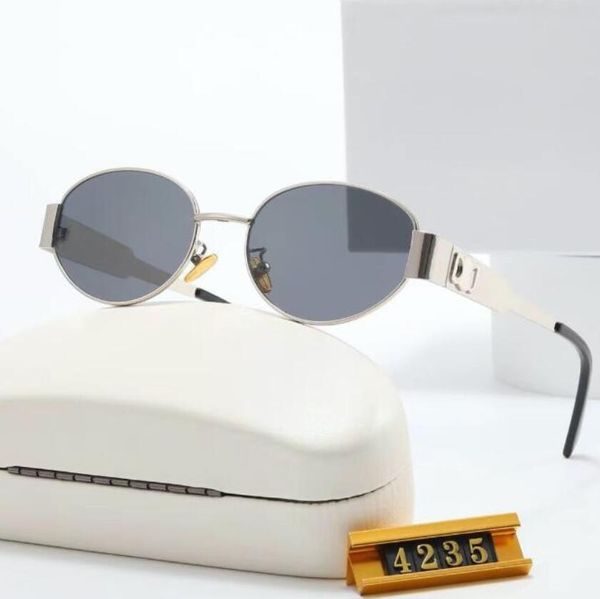 Nik1 Occhiali da sole Designer di lusso per donna Uomo Occhiali Same Triomphe Beach Street Photo Small Sunnies Metal Full Frame con scatola ed evet