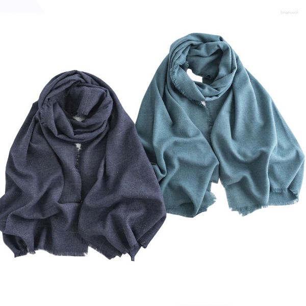 Schals 2023 Winterschal Einfarbiger Schal mit hellem Garn für Damen Warm Wrap