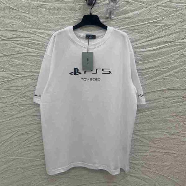 Damen T-Shirt Designer High Edition 2023 Sommer Neue Luxusmode B Family PS5 Co Marken bedrucktes Kurzarm-T-Shirt für Männer und Frauen Paare LXG7
